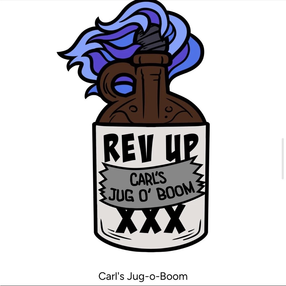 Dungeon Crawler Carl Enamel Pin – Foam Brain Games – Carl's Jug-o-Boom